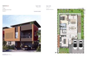 The Midsummer Rain Floor Plan Villas East Facing1